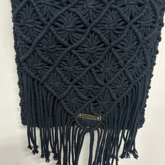 Rip Curl Black Crossbody Bag with Fringe Accents - Picture 2 of 11